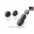 1/72 Mikoyan MiG-31 Foxhound Wheels w/Weighted Tyres & Front Mudguard