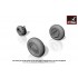 1/72 Sukhoj Su-27/30 Wheels w/Late Type Hubs, Weighted Tyres, Late Front Mudguard