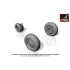 1/72 Sukhoj Su-27/30 Wheels w/Late Type Hubs, Weighted Tyres, Late Front Mudguard