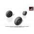 1/72 Sukhoj Su-27/30 Wheels w/Late Type Hubs, Weighted Tyres, Late Front Mudguard