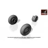 1/72 Sukhoj Su-27/30 Wheels w/Late Type Hubs, Weighted Tyres, Late Front Mudguard