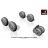 1/72 Sukhoj Su-32/34 Wheels w/Weighted Tyres & Front Mudguard