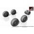 1/72 Sukhoj Su-32/34 Wheels w/Weighted Tyres & Front Mudguard