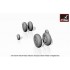 1/72 Yak-28 Wheels w/Weighted Tyres