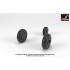 1/72 Mikoyan MiG-21F/F-13/U Fishbed Wheels w/Weighted Tyres (Early)