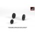 1/72 Mikoyan MiG-21MF/MFN/PF/PFM/R/SM/US/UM Fishbed Wheels w/Weighted Tyres (Mid)