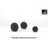 1/72 Mikoyan MiG-21MF/MFN/PF/PFM/R/SM/US/UM Fishbed Wheels w/Weighted Tyres (Mid)