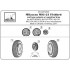 1/72 Mikoyan MiG-21MF/MFN/PF/PFM/R/SM/US/UM Fishbed Wheels w/Weighted Tyres (Mid)