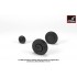 1/72 Mikoyan MiG-21bis/SMT/"21-93" Fishbed Wheels w/Weighted Tyres (Late)