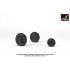 1/72 Mikoyan MiG-21bis/SMT/"21-93" Fishbed Wheels w/Weighted Tyres (Late)