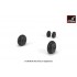 1/72 Mil Mi-24/D/V/Mi-35 Hind Wheels w/Weighted Tyres