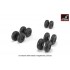 1/72 Yakovlev Yak-42 Wheels w/Weighted Tyres