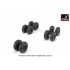 1/72 Yakovlev Yak-42 Wheels w/Weighted Tyres