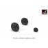 1/72 Junkers Ju 188 Wheels w/Weighted Tyres