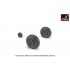 1/72 Dornier Do 17M/P/Z/Do 215 Wheels w/Weighted Tyres