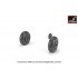 1/72 Dornier Do 17M/P/Z/Do 215 Wheels w/Weighted Tyres
