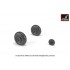 1/72 Dornier Do 17M/P/Z/Do 215 Wheels w/Weighted Tyres