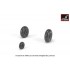 1/72 Dornier Do 17M/P/Z/Do 215 Wheels w/Weighted Tyres