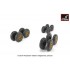 1/72 B-36 Peacemaker Wheels w/Weighted Tyres & Optional Nose Wheels