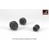 1/72 F-4B/N Phantom-II Wheels w/Weighted Tyres (mid)