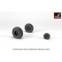 1/72 AH-64 Apache Wheels w/Weighted Tyres, Spoked Hubs