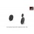 1/72 EE "Lightning-II" Wheels w/Weighted Tyres (Early) for Firefly F Mk.1 - F Mk.2