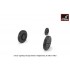 1/72 EE "Lightning-II" Wheels w/Weighted Tyres (Late) for Firefly F Mk.3 - F Mk.6