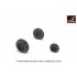 1/72 Hawker-Siddeley "Buccaneer" Wheels w/Weighted Tyres