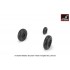 1/72 Hawker-Siddeley "Buccaneer" Wheels w/Weighted Tyres