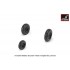 1/72 Hawker-Siddeley "Buccaneer" Wheels w/Weighted Tyres