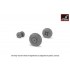 1/72 Fairey "Gannet" Early Type Wheels w/Weighted Tyres (straight pattern)