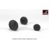 1/72 Hawker "Hurricane" Wheels w/Weighted Tyres