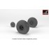 1/72 Hawker "Sea Hawk" Wheels With Weighted Tyres