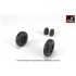 1/72 JAS-39 A/B/C "Gripen" Wheels w/Weighted Tyres (Early)
