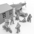 1/144 RAF Dispersal Set: Hut, SS Jaguar 100 Sports Car, 6 Figures, Rattan Chair