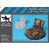 1/35 Ruined Wall Section Diorama Base (Diameter: 60mm)