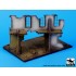 1/72 Street Section with House Ruin Diorama Base (Size: 150x105mm)