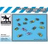 1/700 Carrier Deck Tractors Accessories set (14 Tractors)