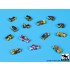 1/700 Carrier Deck Tractors Accessories set (14 Tractors)