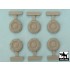 1/48 M8/M20 Snowchained Wheels Set for Tamiya kits