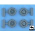 1/48 German Steyr Type 1500A/01 Snowchained Wheels Set for Tamiya kits