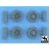 1/48 German Steyr Type 1500A/01 Snowchained Wheels Set for Tamiya kits