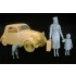 1/35 Italian Light Civilian Car (Hard Top) with Lady, Girl and a Dog