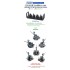 1/700 USN 3"/50 Mk33 AA Guns and SPG-34 Radar (4pcs)