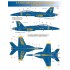 Decals for 1/32 US Navy Blue Angels F/A-18EF Super Hornet 2021