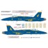 Decals for 1/72 US Navy Blue Angels, F/A-18A/B/C/D