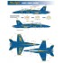 Decals for 1/72 US Navy Blue Angels, F/A-18A/B/C/D