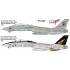 Decals for 1/72 Grumman F-14A VF-41 Black Aces VF-21 Freelancers
