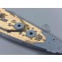 1/700 Japanese Fuso Battleship 1944 Wooden Deck for Aoshima kits #000977 w/Metal Chain PE