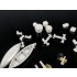 1/350 WWII US Battleships Detail Set: Bofors (2pcs), Oerlikon (2pcs), Life Rafts, Ammo Boxes and More